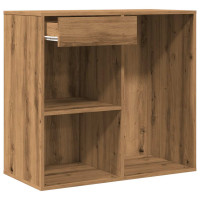 Produktbild för Kosmetiskt skåp hantverksmässig ek 80x40x75 cm konstruerat trä