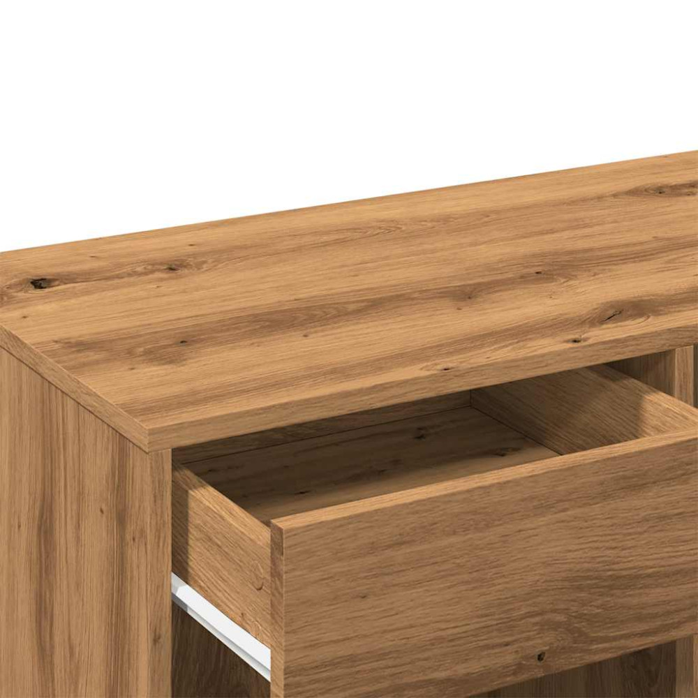 Produktbild för Kosmetiskt skåp hantverksmässig ek 80x40x75 cm konstruerat trä