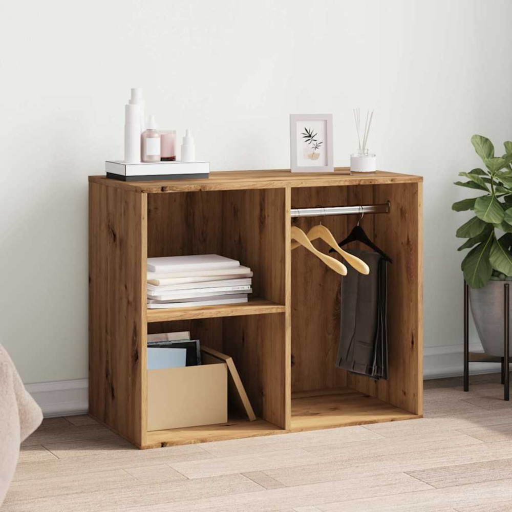 Produktbild för Toalettskåp hantverksmässig ek 80x40x65 cm konstruerat trä