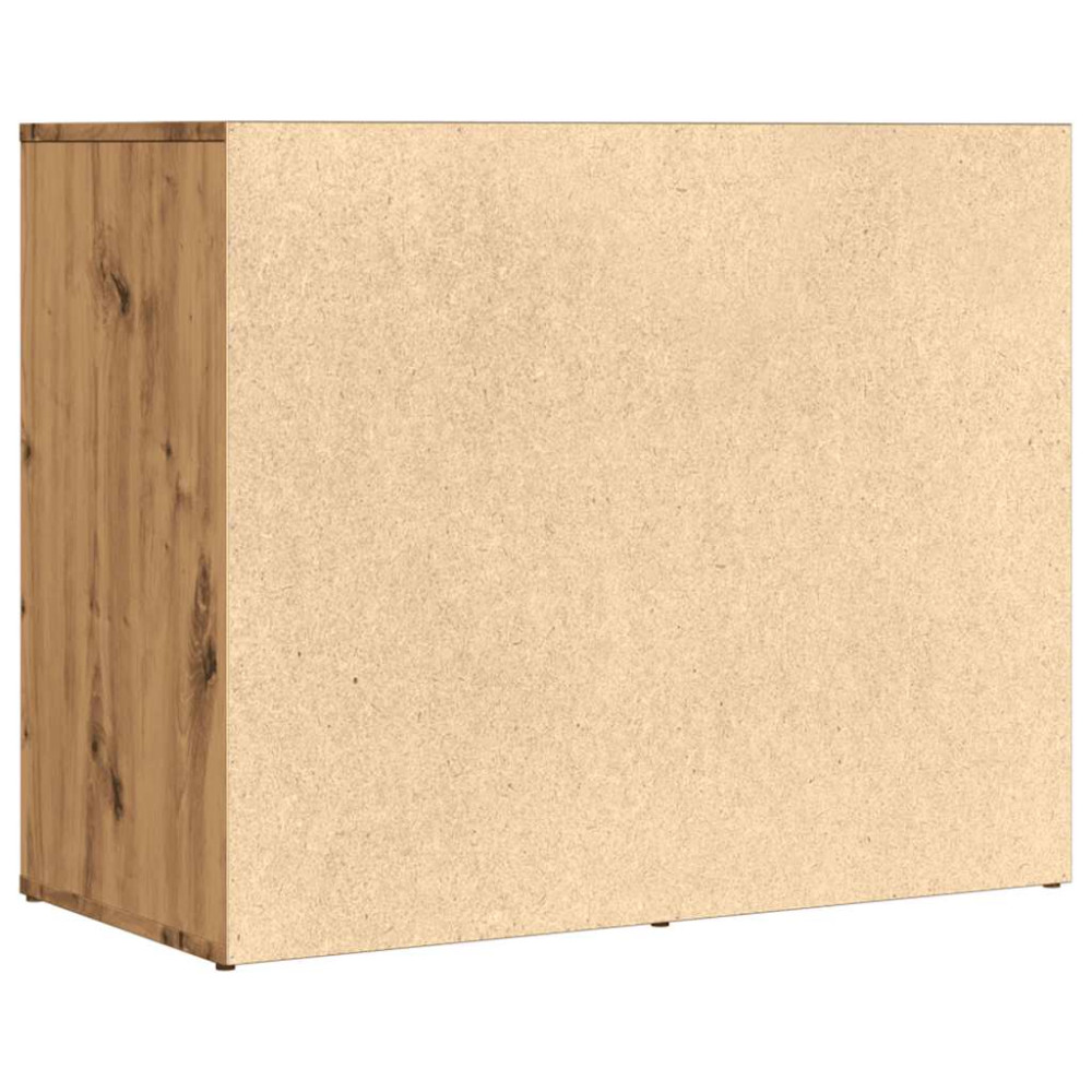 Produktbild för Toalettskåp hantverksmässig ek 80x40x65 cm konstruerat trä