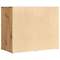 Produktbild för Toalettskåp hantverksmässig ek 80x40x65 cm konstruerat trä