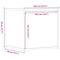 Produktbild för Lådlåda gammalt trä 40,5x40x40 cm konstruerat trä