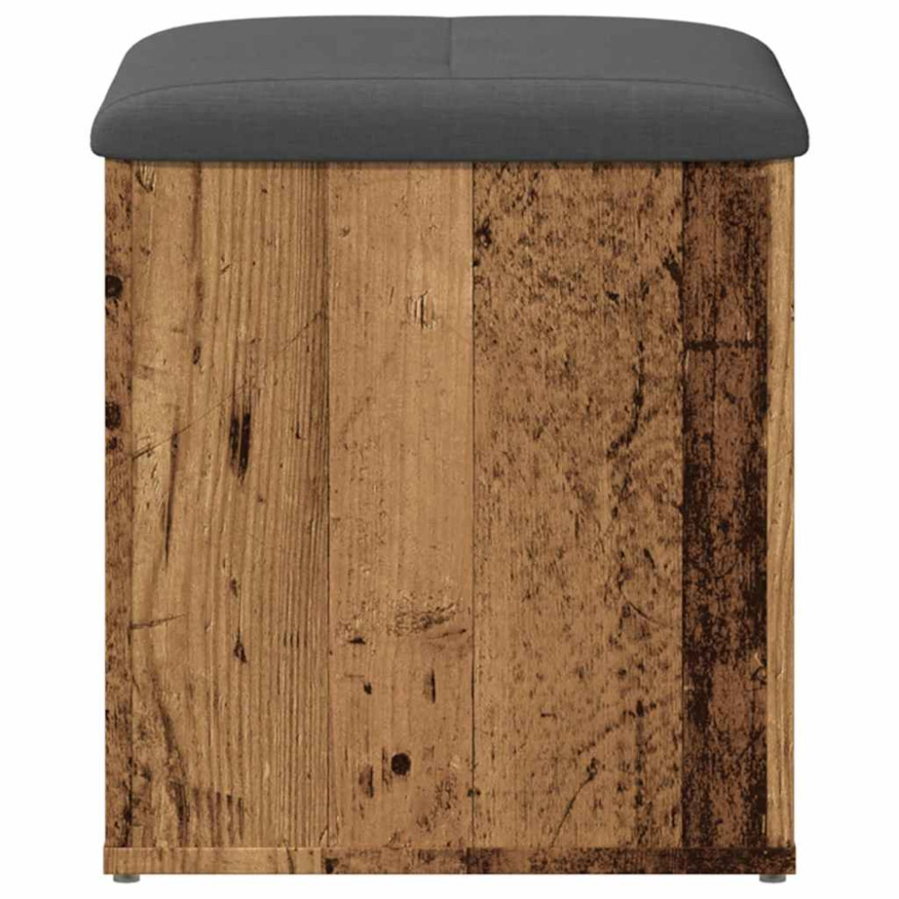 Produktbild för Förvaringsbänk gammalt trä 42x42x45 cm konstruerat trä