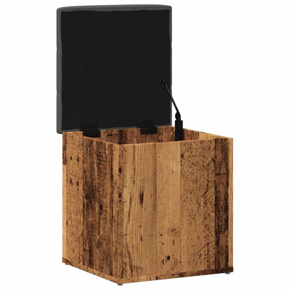 Produktbild för Förvaringsbänk gammalt trä 42x42x45 cm konstruerat trä