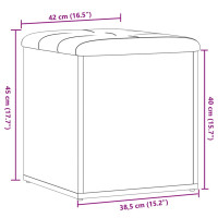 Produktbild för Förvaringsbänk gammalt trä 42x42x45 cm konstruerat trä