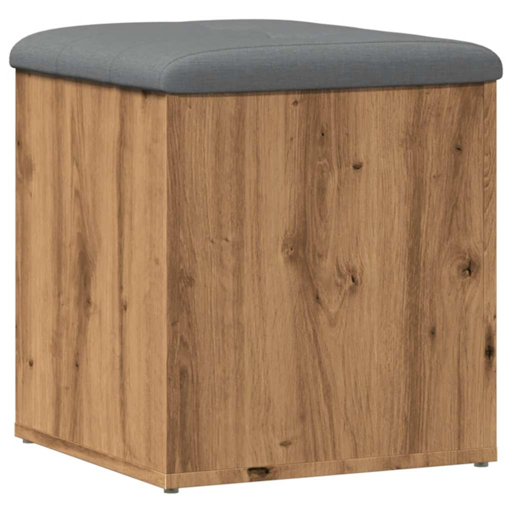 Produktbild för Förvaringsbänk hantverksmässig ek 42x42x45 cm konstruerat trä
