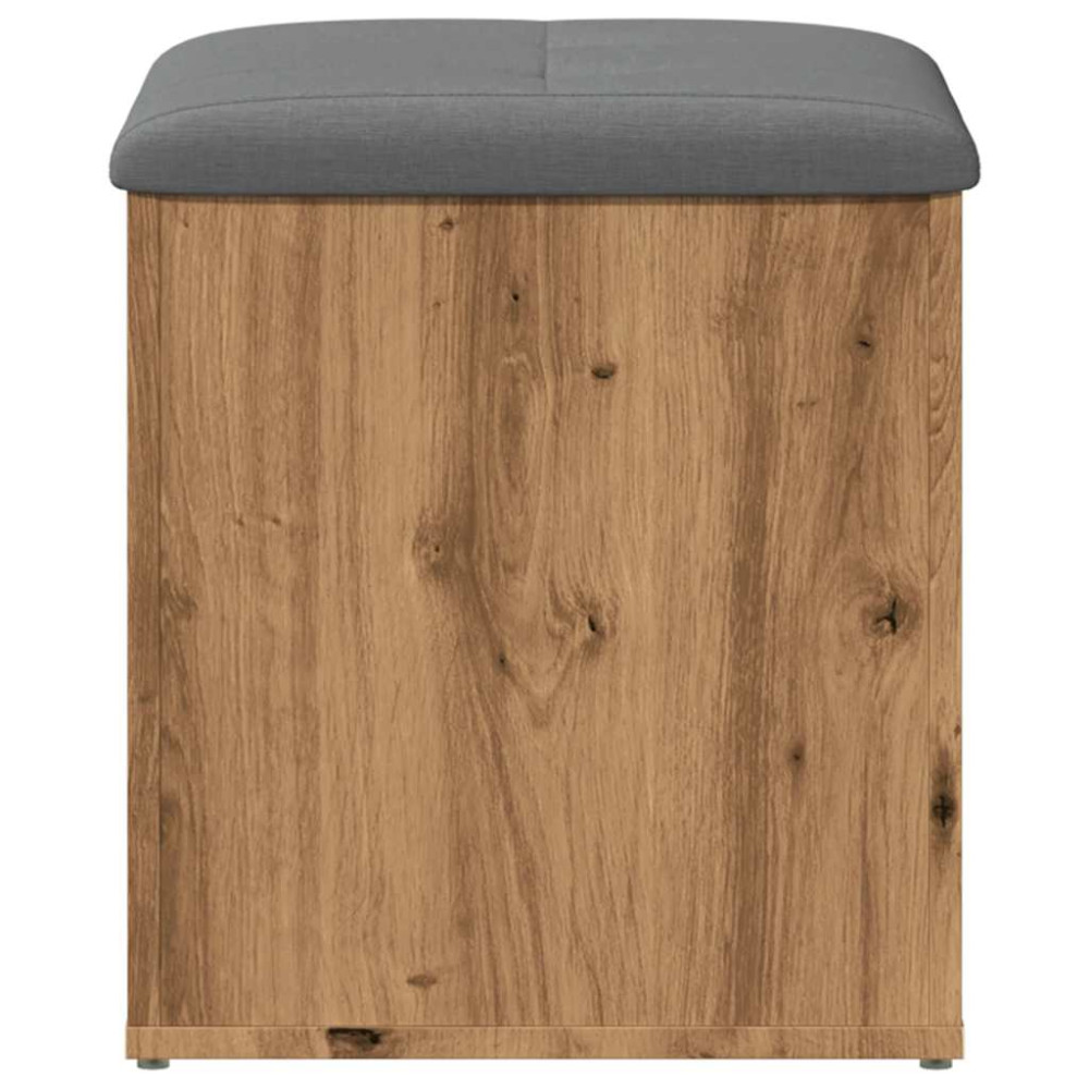 Produktbild för Förvaringsbänk hantverksmässig ek 42x42x45 cm konstruerat trä