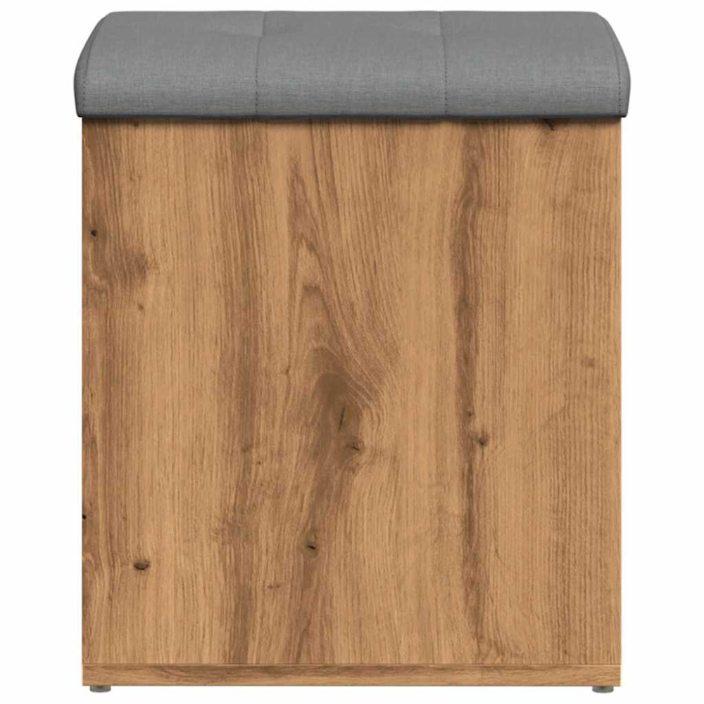 Produktbild för Förvaringsbänk hantverksmässig ek 42x42x45 cm konstruerat trä