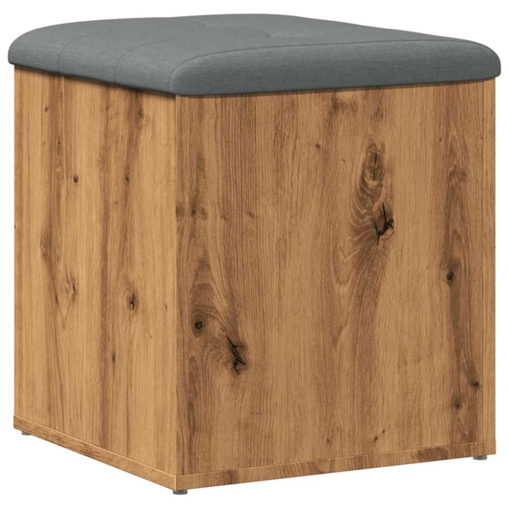 Produktbild för Förvaringsbänk hantverksmässig ek 42x42x45 cm konstruerat trä