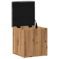 Produktbild för Förvaringsbänk hantverksmässig ek 42x42x45 cm konstruerat trä
