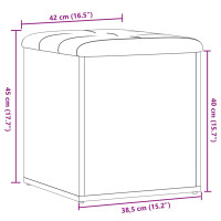 Produktbild för Förvaringsbänk hantverksmässig ek 42x42x45 cm konstruerat trä