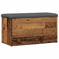 Produktbild för Förvaringsbänk gammalt trä 82x42x45 cm konstruerat trä