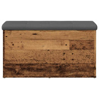 Produktbild för Förvaringsbänk gammalt trä 82x42x45 cm konstruerat trä