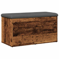 Produktbild för Förvaringsbänk gammalt trä 82x42x45 cm konstruerat trä