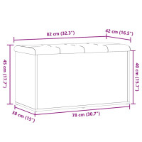 Produktbild för Förvaringsbänk gammalt trä 82x42x45 cm konstruerat trä