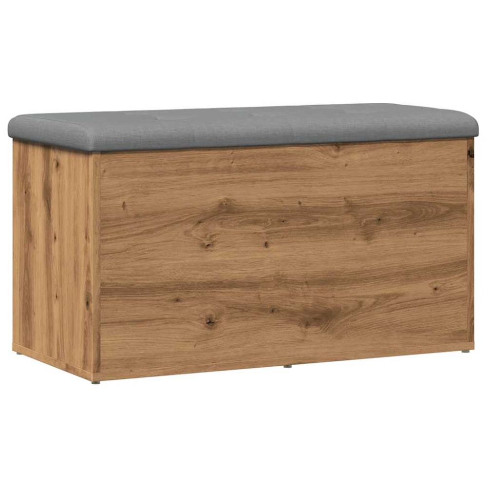 Produktbild för Förvaringsbänk hantverksmässig ek 82x42x45 cm konstruerat trä