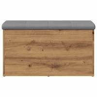 Produktbild för Förvaringsbänk hantverksmässig ek 82x42x45 cm konstruerat trä