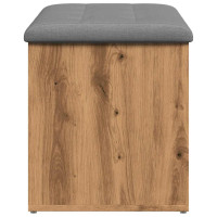 Produktbild för Förvaringsbänk hantverksmässig ek 82x42x45 cm konstruerat trä