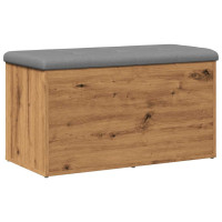 Produktbild för Förvaringsbänk hantverksmässig ek 82x42x45 cm konstruerat trä