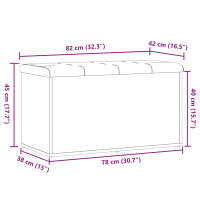 Produktbild för Förvaringsbänk hantverksmässig ek 82x42x45 cm konstruerat trä