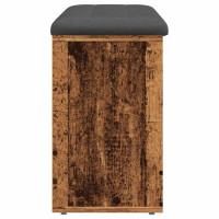 Produktbild för Skobänk gammalt trä 102x32x50 cm konstruerat trä