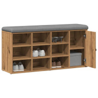 Produktbild för Skobänk hantverksmässig ek 102x32x50 cm konstruerat trä