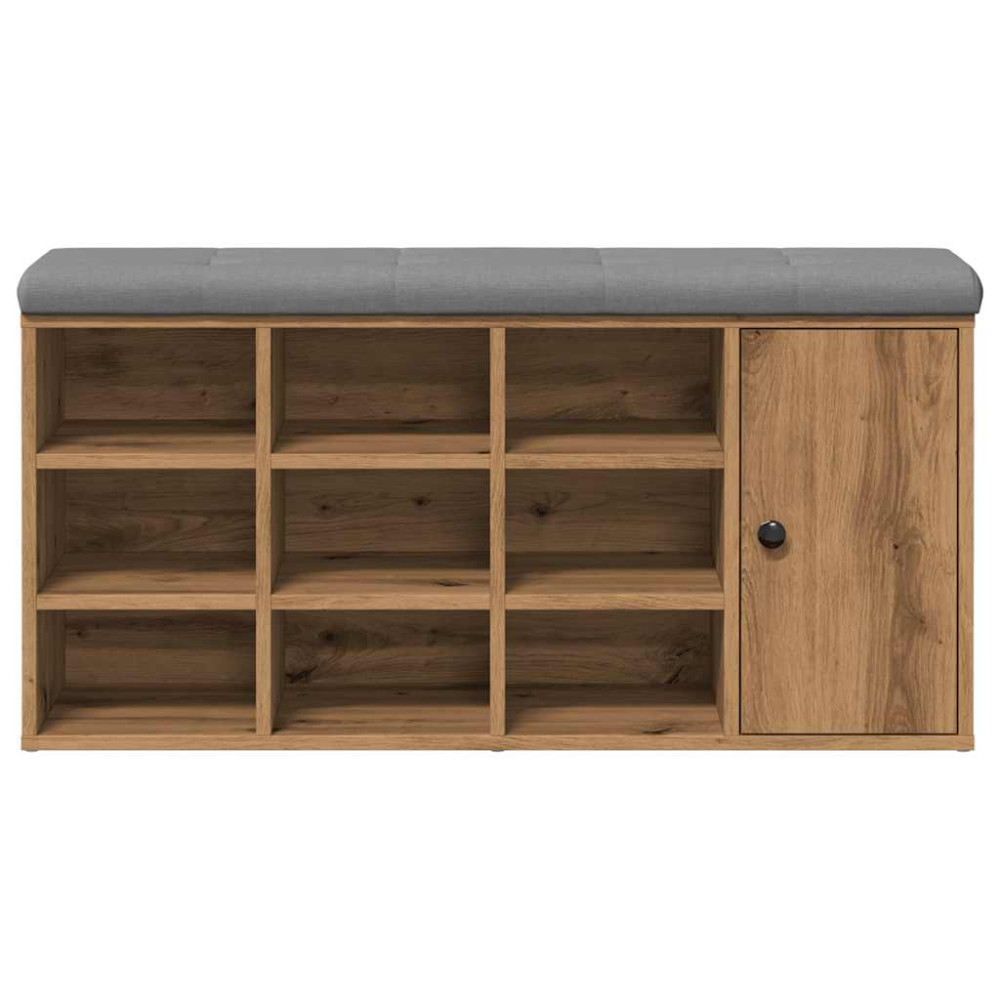 Produktbild för Skobänk hantverksmässig ek 102x32x50 cm konstruerat trä