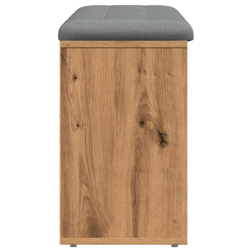 Produktbild för Skobänk hantverksmässig ek 102x32x50 cm konstruerat trä