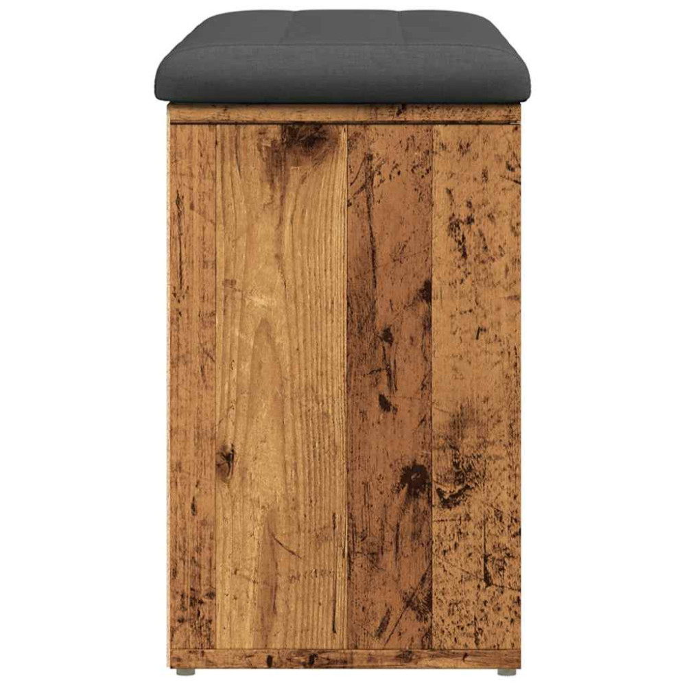 Produktbild för Skobänk gammalt trä 82x32x50 cm konstruerat trä