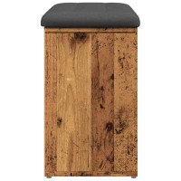 Produktbild för Skobänk gammalt trä 82x32x50 cm konstruerat trä