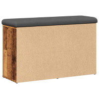 Produktbild för Skobänk gammalt trä 82x32x50 cm konstruerat trä