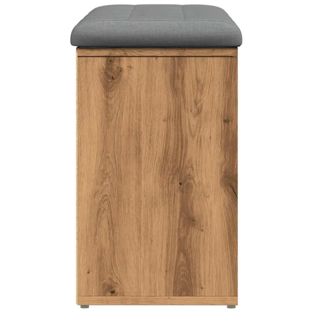 Produktbild för Skobänk hantverksmässig ek 82x32x50 cm konstruerat trä