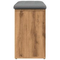 Produktbild för Skobänk hantverksmässig ek 82x32x50 cm konstruerat trä