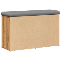 Produktbild för Skobänk hantverksmässig ek 82x32x50 cm konstruerat trä