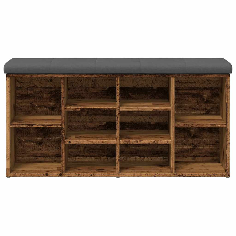 Produktbild för Skobänk gammalt trä 102x32x50 cm konstruerat trä