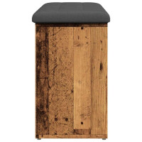 Produktbild för Skobänk gammalt trä 102x32x50 cm konstruerat trä