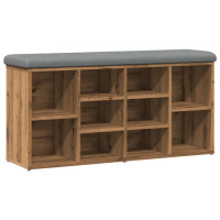 Produktbild för Skobänk hantverksmässig ek 102x32x50 cm konstruerat trä