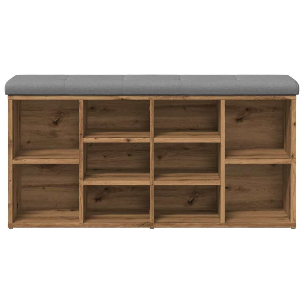 Produktbild för Skobänk hantverksmässig ek 102x32x50 cm konstruerat trä