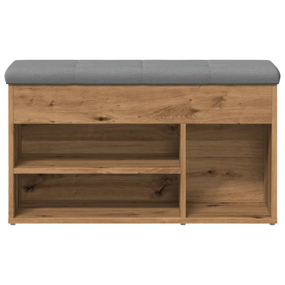 Produktbild för Skobänk hantverksmässig ek 82x32x45,5 cm konstruerat trä