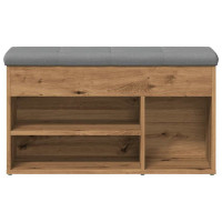 Produktbild för Skobänk hantverksmässig ek 82x32x45,5 cm konstruerat trä