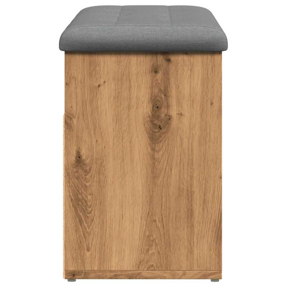 Produktbild för Skobänk hantverksmässig ek 82x32x45,5 cm konstruerat trä