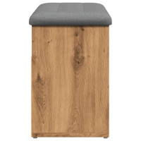 Produktbild för Skobänk hantverksmässig ek 82x32x45,5 cm konstruerat trä