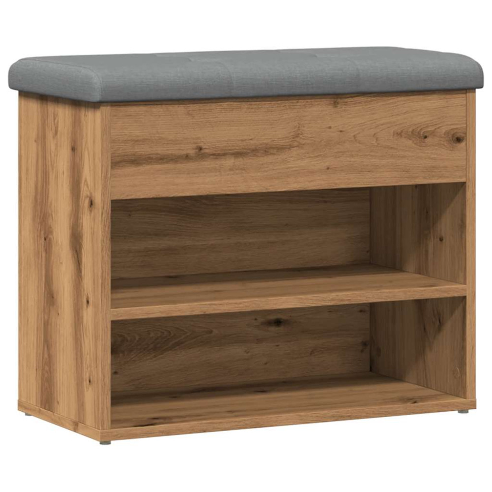 Produktbild för Skobänk hantverksmässig ek 62x32x50 cm konstruerat trä