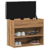 Produktbild för Skobänk hantverksmässig ek 62x32x50 cm konstruerat trä