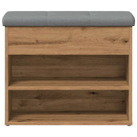 Produktbild för Skobänk hantverksmässig ek 62x32x50 cm konstruerat trä