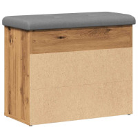 Produktbild för Skobänk hantverksmässig ek 62x32x50 cm konstruerat trä