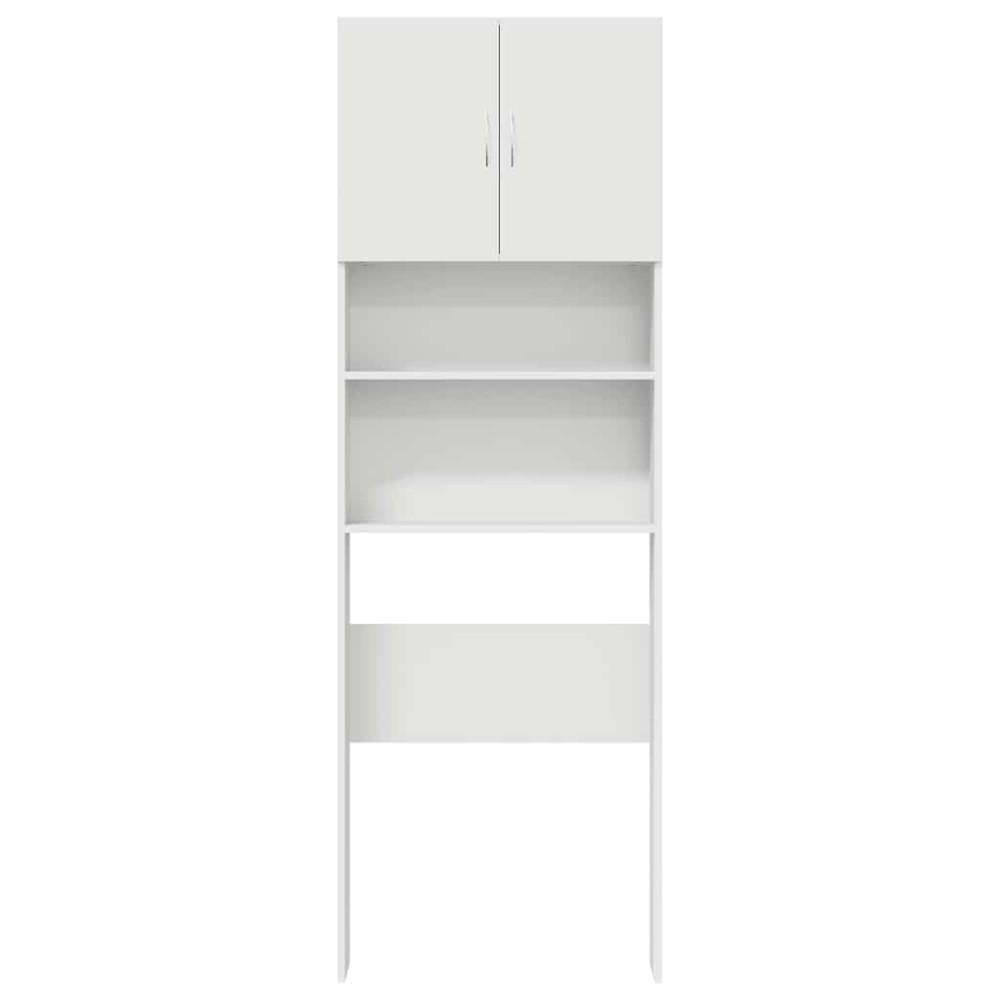Produktbild för Tvättmaskinsskåp vit 64x24x190 cm konstruerat trä