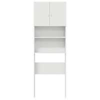 Produktbild för Tvättmaskinsskåp vit 64x24x190 cm konstruerat trä