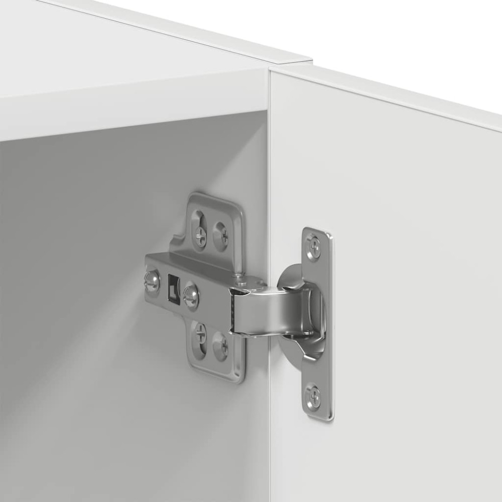 Produktbild för Tvättmaskinsskåp vit 64x24x190 cm konstruerat trä