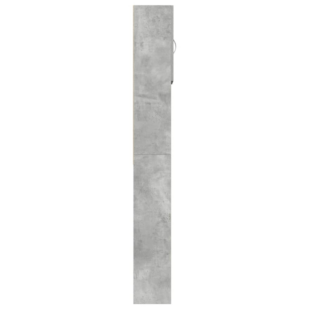 Produktbild för Tvättmaskinsskåp betonggrå 64x24x190 cm konstruerat trä
